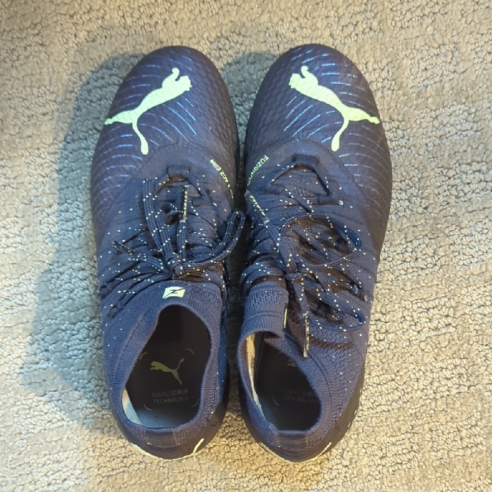 Puma Blue and Yellow Athletic Shoes